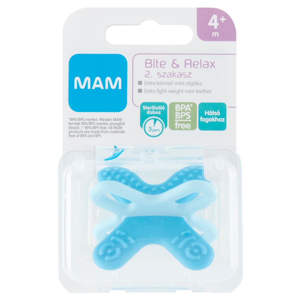 MAM Bite&Relax 2. mini rágóka 4+ hónap kék